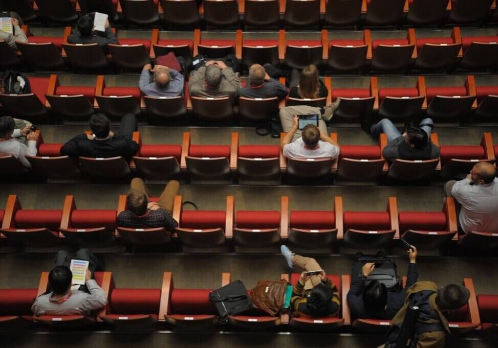 People sitting in a lecture hall